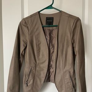 Brown leather jacket from Dynamite